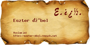 Eszter Ábel névjegykártya