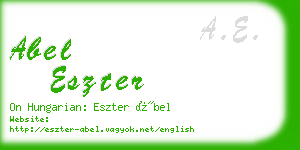abel eszter business card